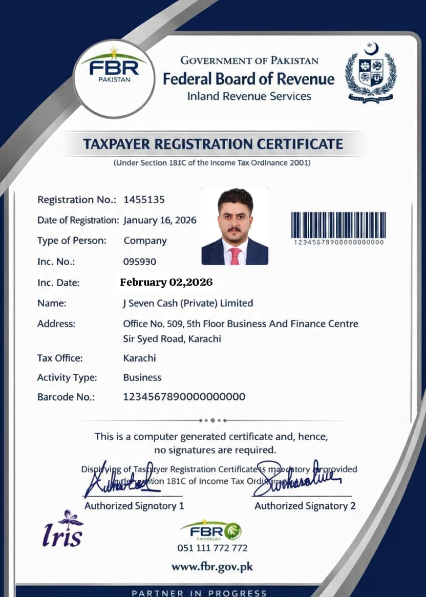 FBR Certificate